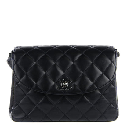 Chanel Lambskin Quilted Flap Shoulder Bag Black 1 of 9