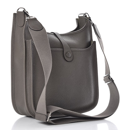 Hermes Taurillon Clemence Evelyne III PM Etain 3 of 13