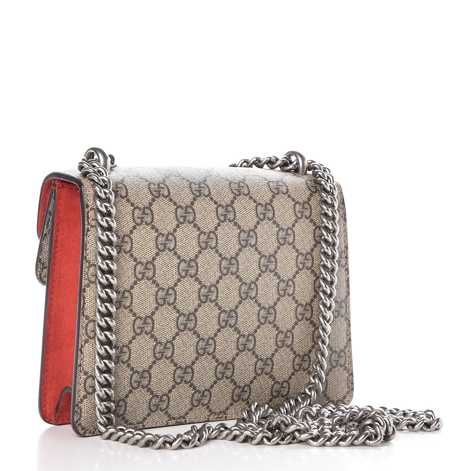 Gucci GG Supreme Monogram Mini Dionysus Shoulder Bag Hibiscus Red 3 of 7