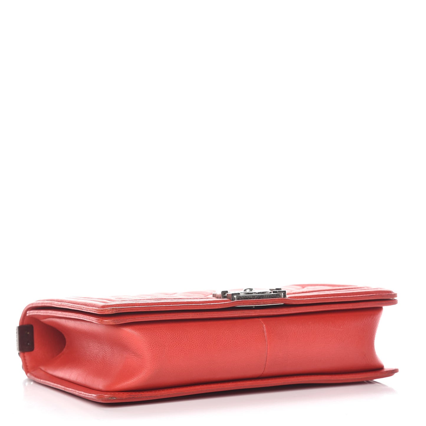 Calfskin Double Stitch New Medium Boy Flap Red