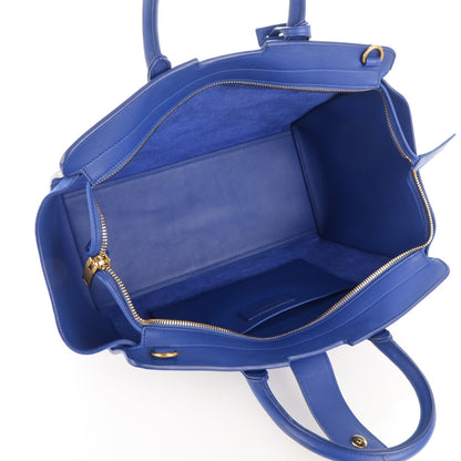 Saint Laurent Calfskin Suede Small Monogram Downtown Cabas Ultramarine 6 of 10