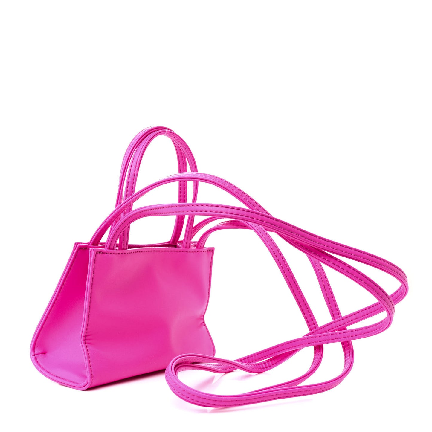 Vegan Leather Small Shopping Bag Azalea