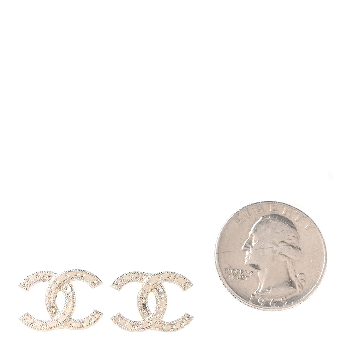 Crystal CC Earrings Gold