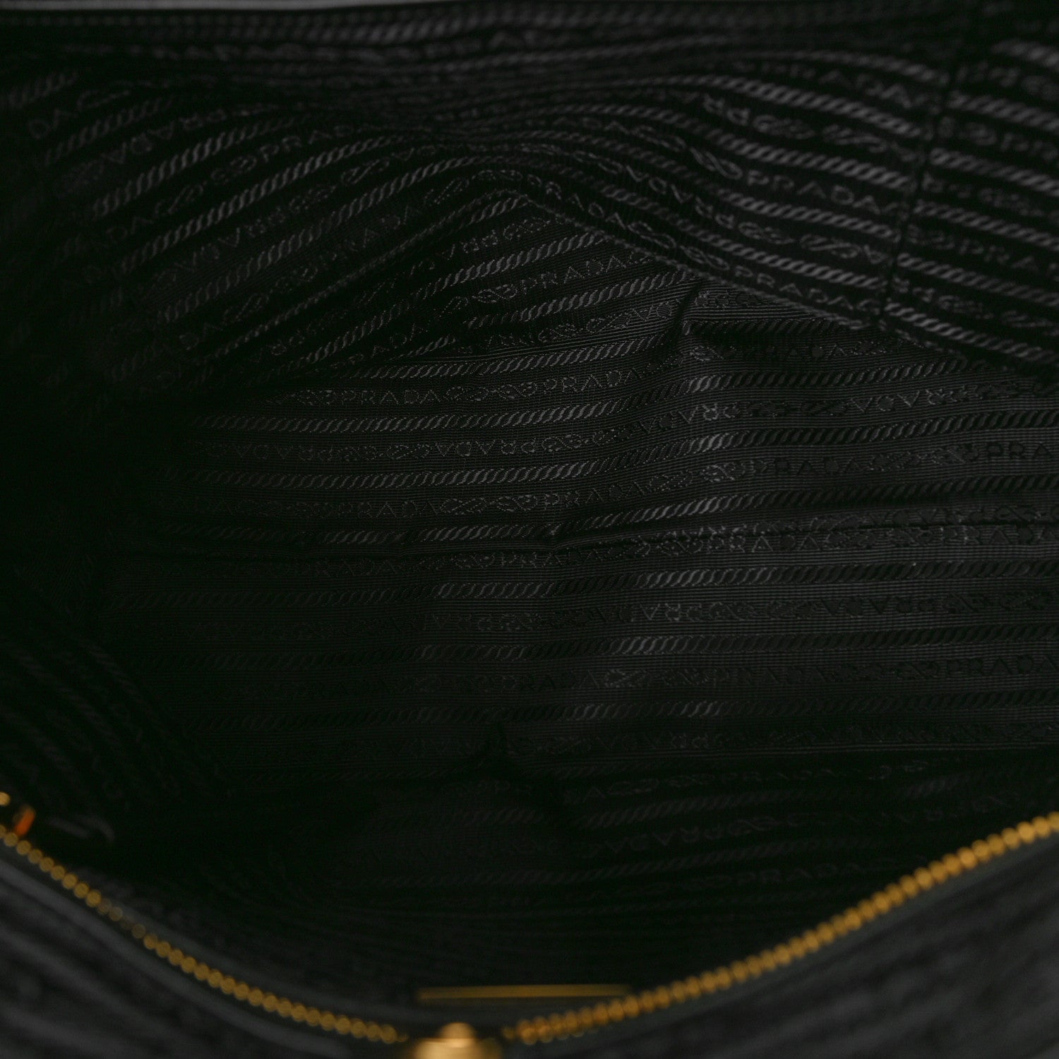 Prada Tessuto Nylon Soft Calf Shopping Tote Black 5 of 8