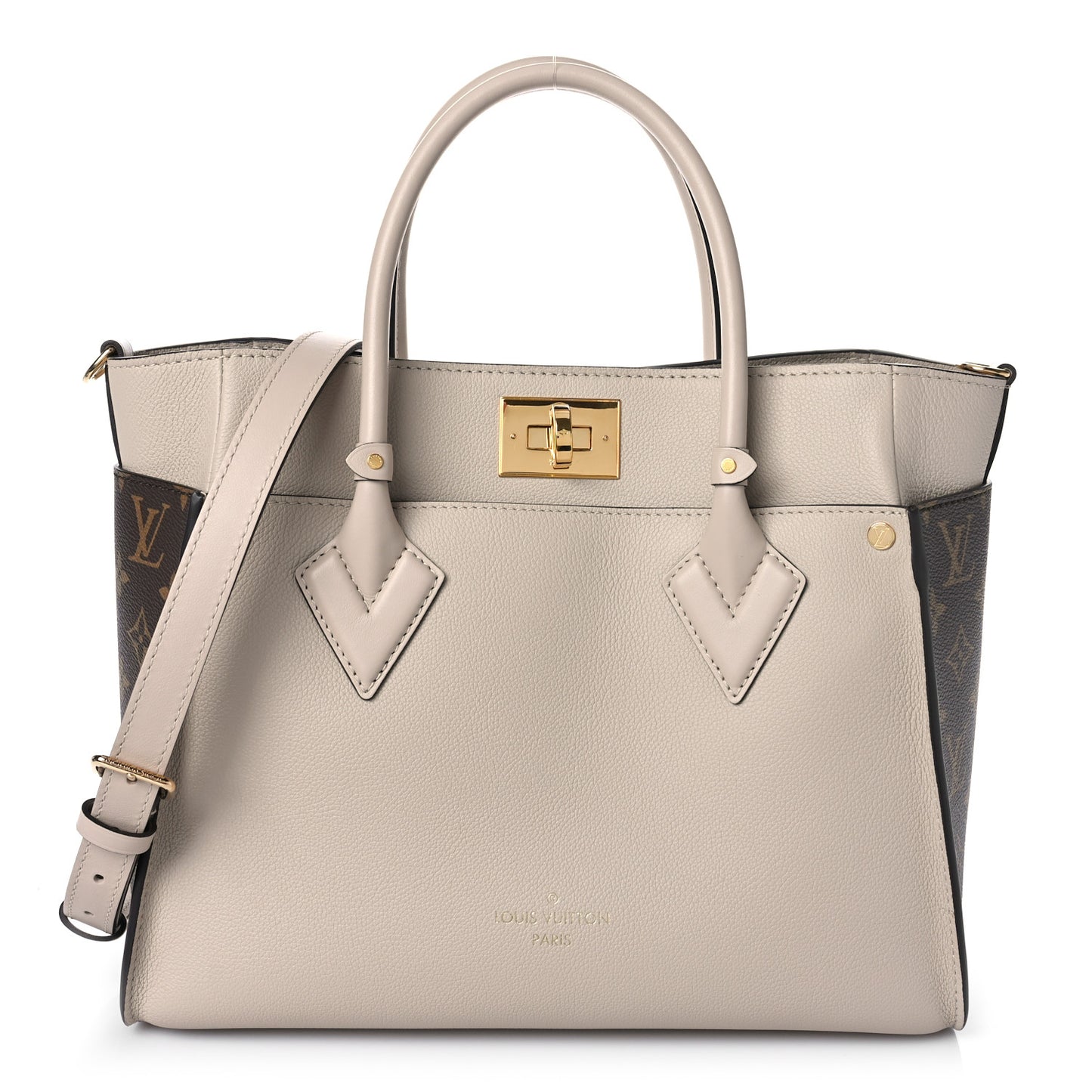 Calfskin Monogram On My Side Greige