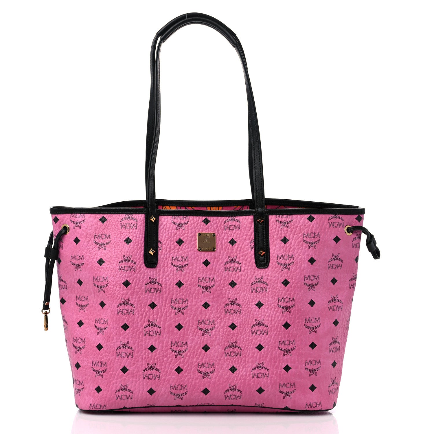 MCM Visetos Medium Project Reversible Shopper Tote Pink 3 of 15