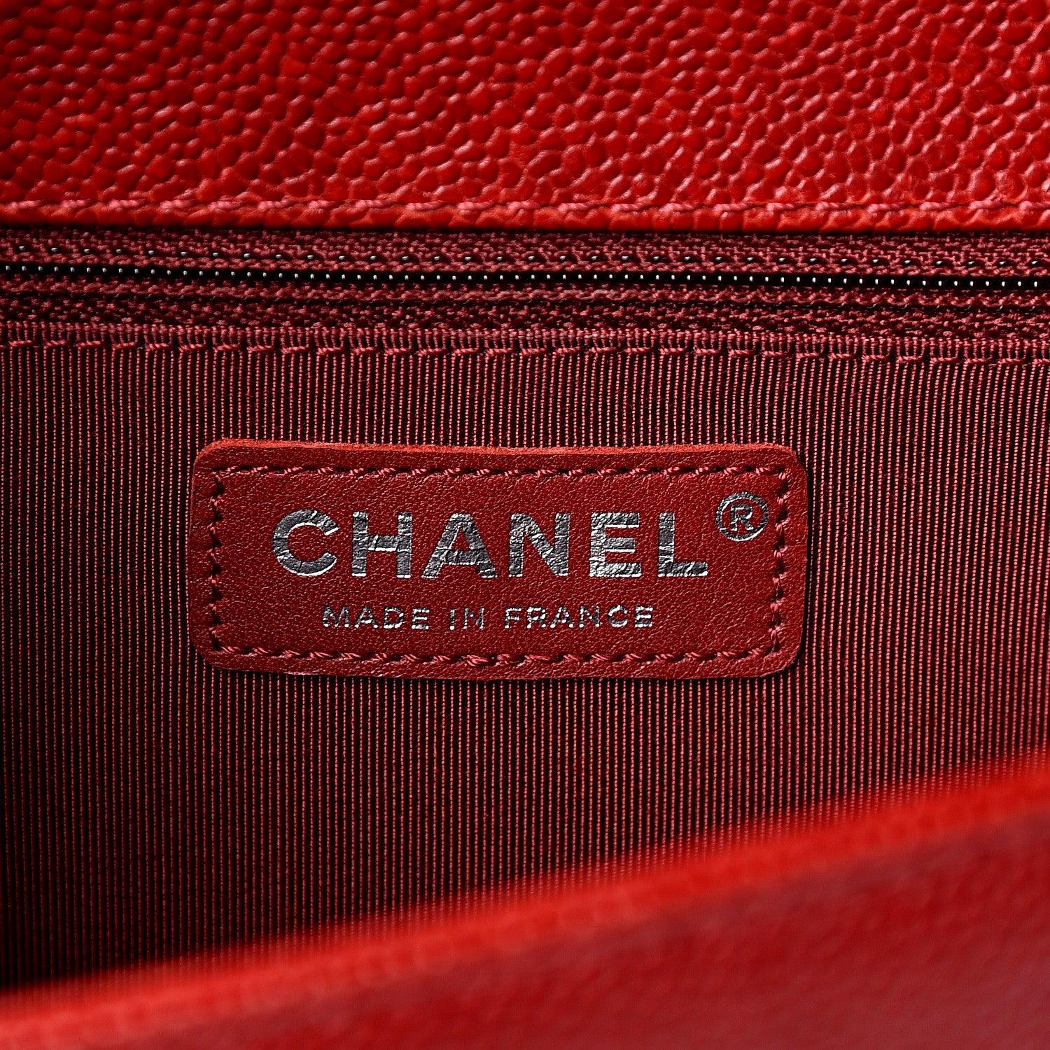 Chanel Caviar Quilted New Medium Boy Flap Dark Red 5 of 10