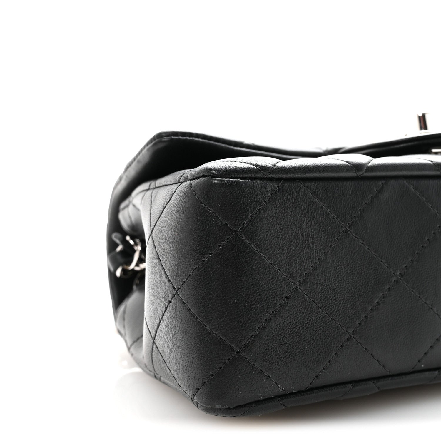 Chanel Lambskin Quilted Mini Rectangular Flap Black 9 of 10