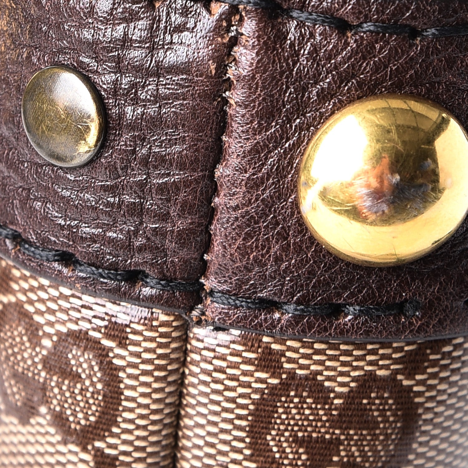 Gucci Crystal Monogram Medium Babouska Shopping Tote Dark Brown 10 of 10