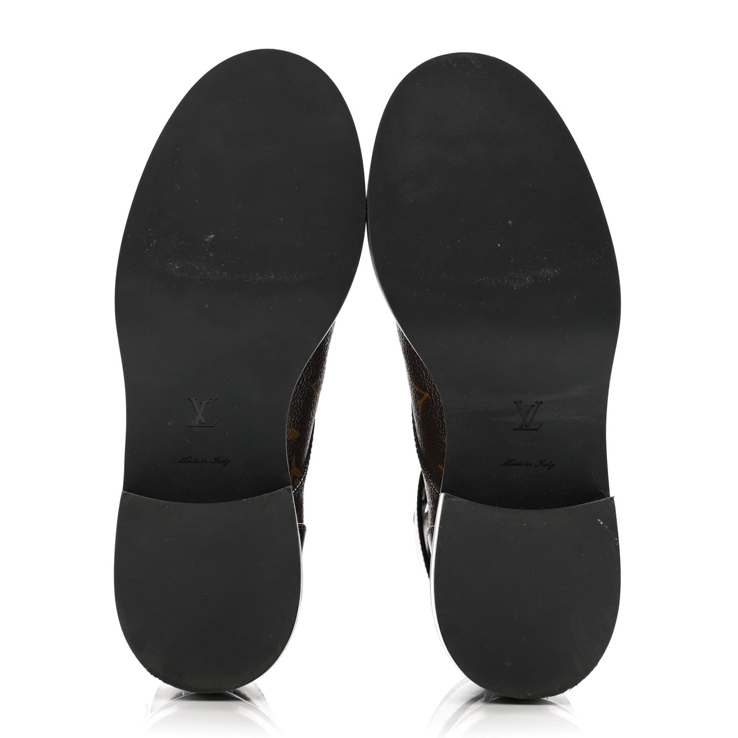 Louis Vuitton Calfskin Monogram Wonderland Flat Ranger Boots 37 Black 5 of 9