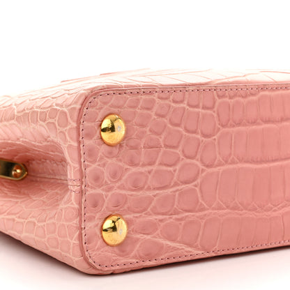 Louis Vuitton Alligator Capucines BB Pink 7 of 10