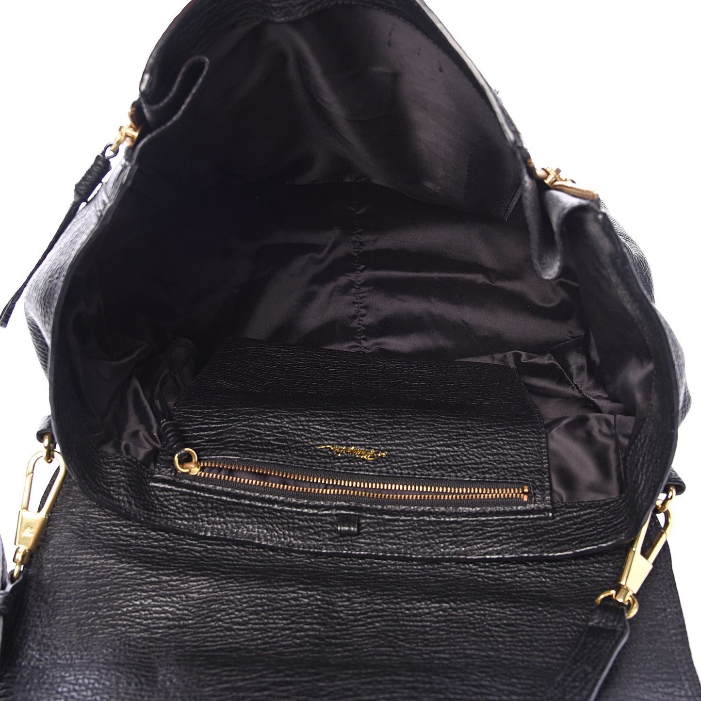 3.1 Textured Calfskin Medium Pashli Satchel Black
