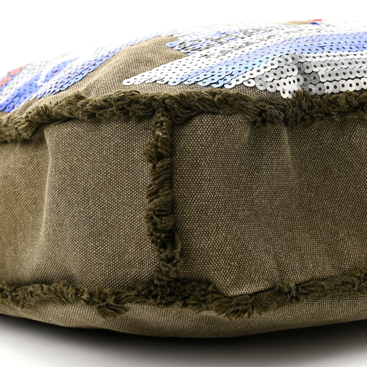 Chanel Canvas Sequins Cubano Trip Hobo Khaki 9 of 10