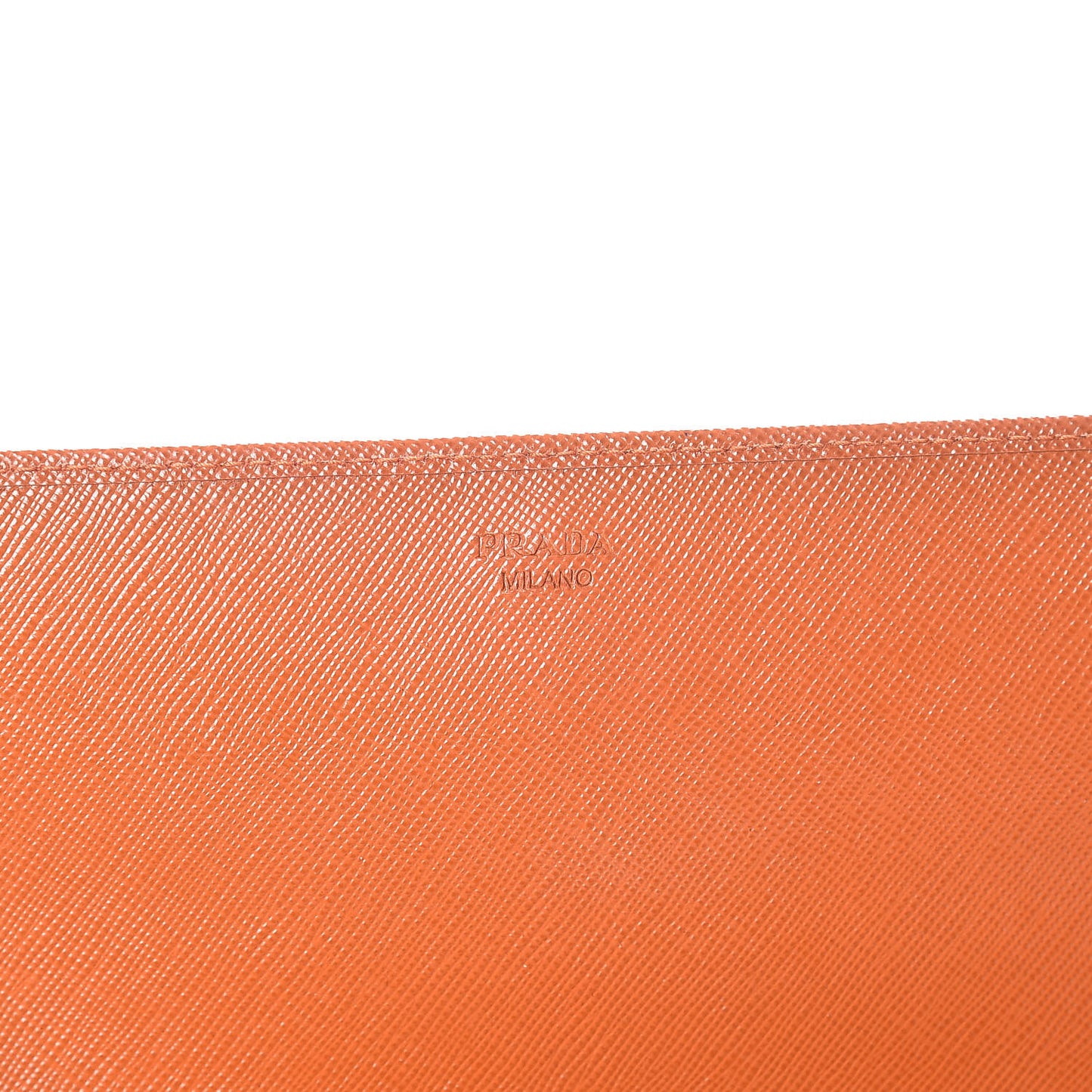 Saffiano Metal Oro Chain Wallet Papaya