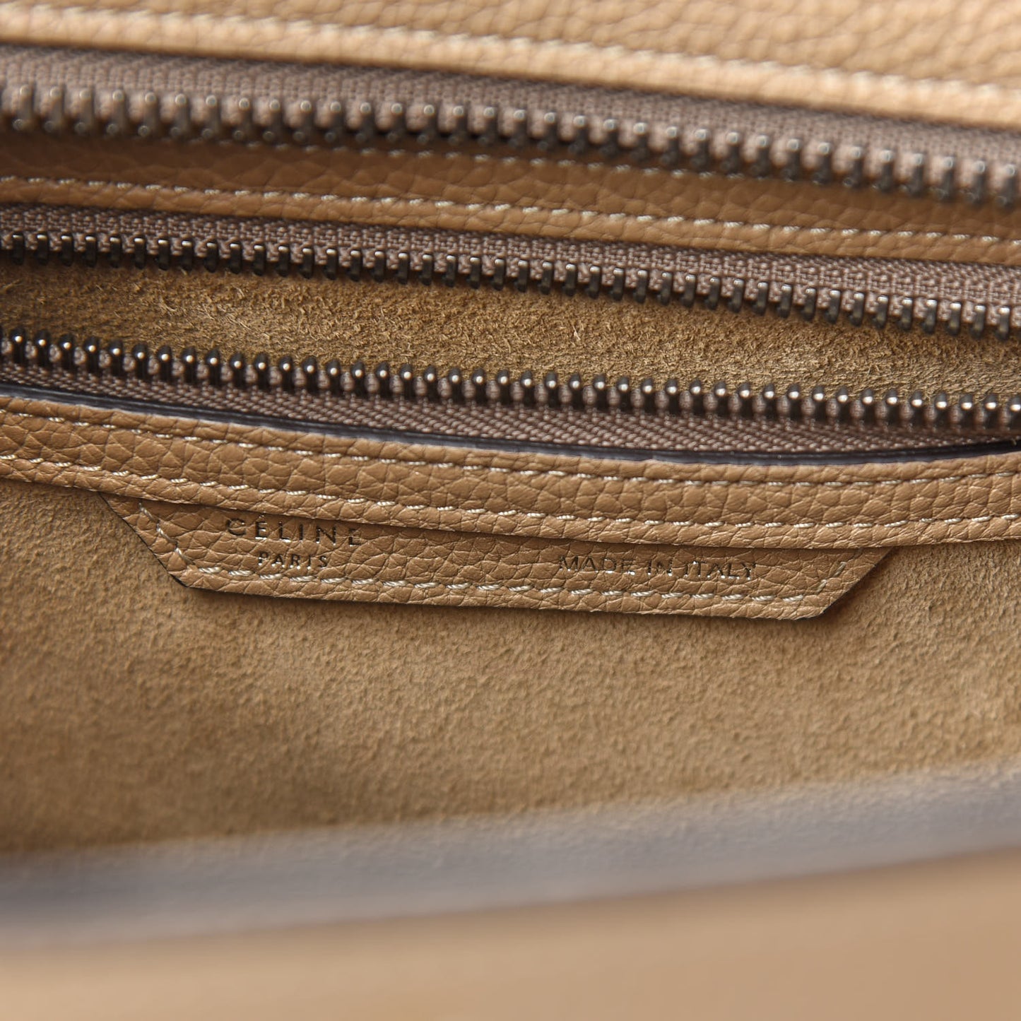 Drummed Calfskin Micro Luggage Dune