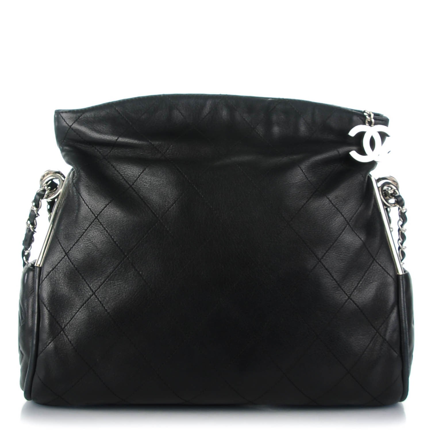 Chanel Lambskin Stitched Medium Ultimate Soft Tote Black 1 of 7