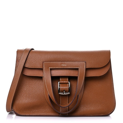 Hermes Taurillon Clemence Halzan 31 Gold 1 of 15
