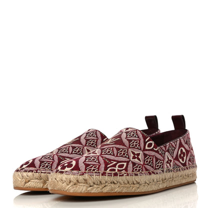 Louis Vuitton Jacquard Since 1854 Starboard Espadrille Flats 37 Bordeaux 3 of 14