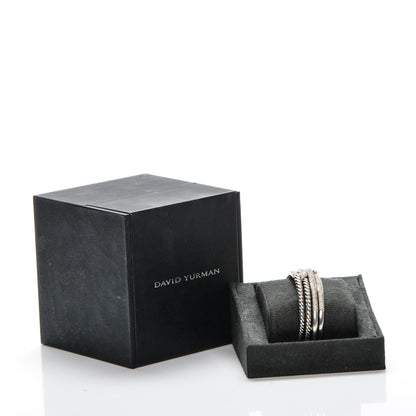 David Yurman Sterling Silver Diamond Double Loop Labyrinth Bracelet 7 of 7