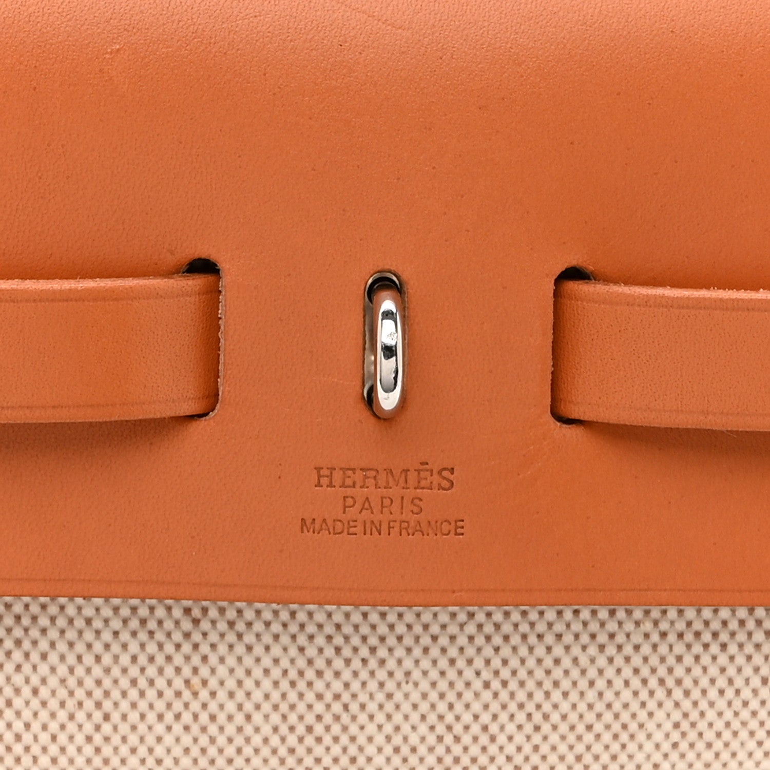 Hermes Toile Vache Calfskin Herbag PM 30 Black Natural 7 of 11