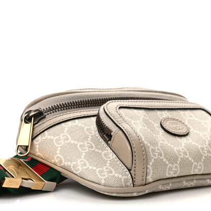 Gucci GG Supreme Monogram Textured Calfskin Web Retro Interlocking G Belt Bag Beige Mystic White Oatmeal 8 of 9