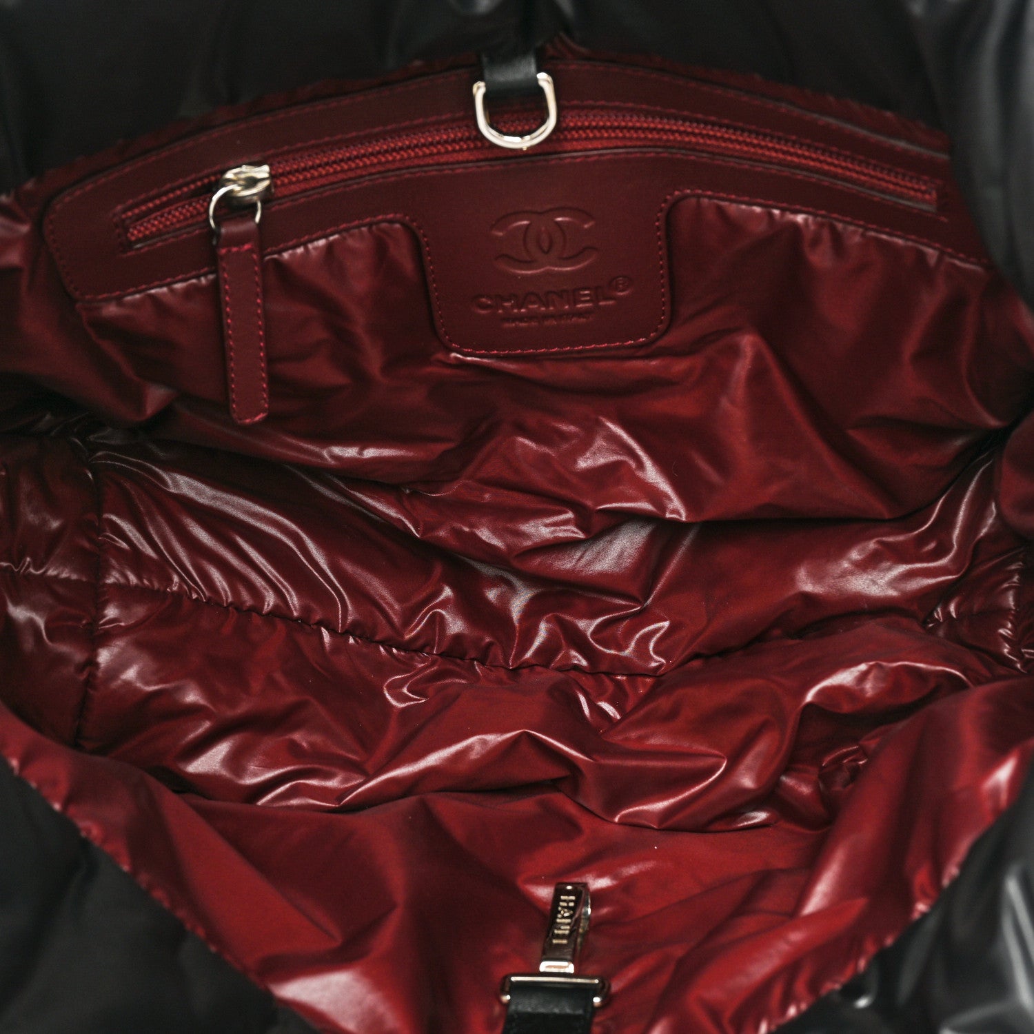 Chanel Nylon Quilted Small Coco Cocoon Tote Black 5 of 8