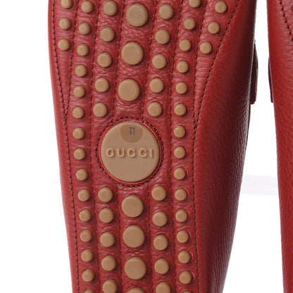 Gucci Calfskin Mens Horsebit Web Driver Loafers 11 Rosso 9 of 11