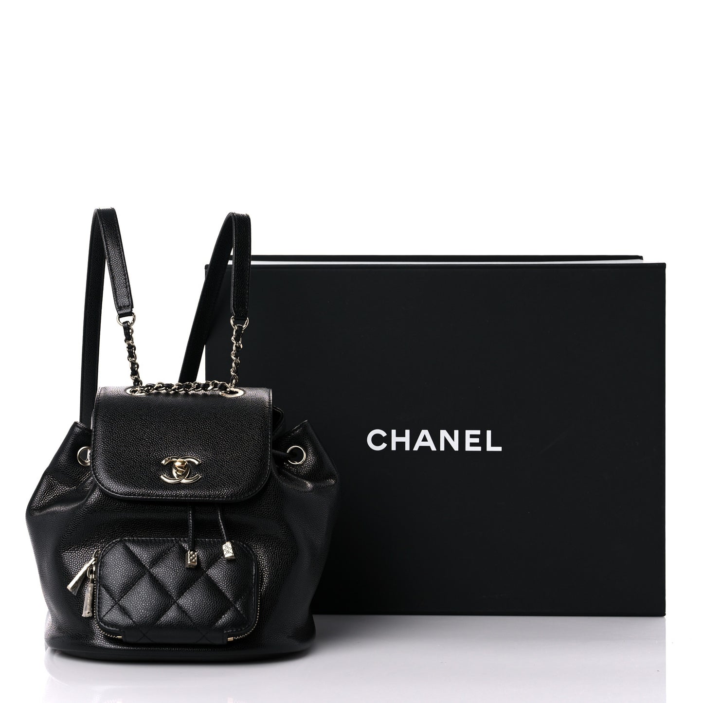 Caviar Quilted Mini Business Affinity Backpack Black