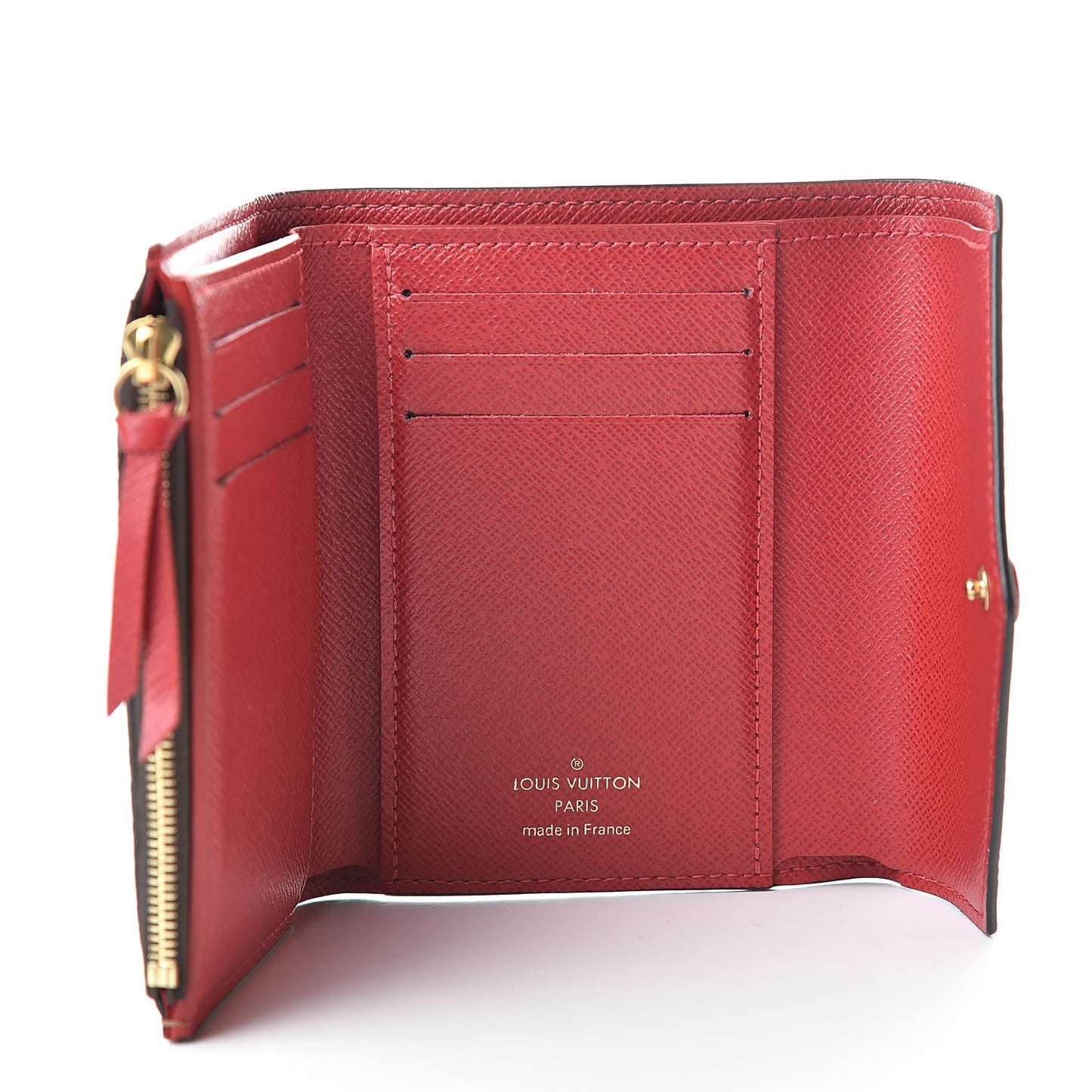 Damier Ebene Victorine Wallet Red