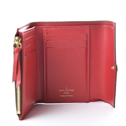 Louis Vuitton Damier Ebene Victorine Wallet Red 5 of 10