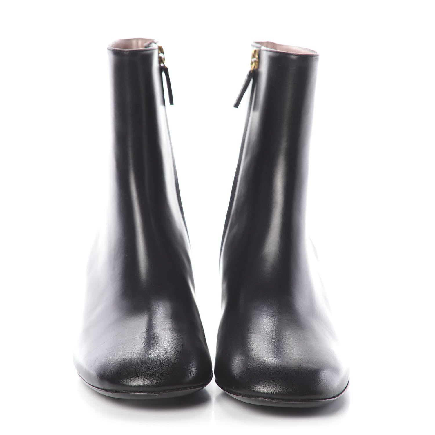 Gucci Calfskin Diamond Heel Ankle Boots 35 Black 2 of 7