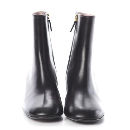 Gucci Calfskin Diamond Heel Ankle Boots 35 Black 2 of 7