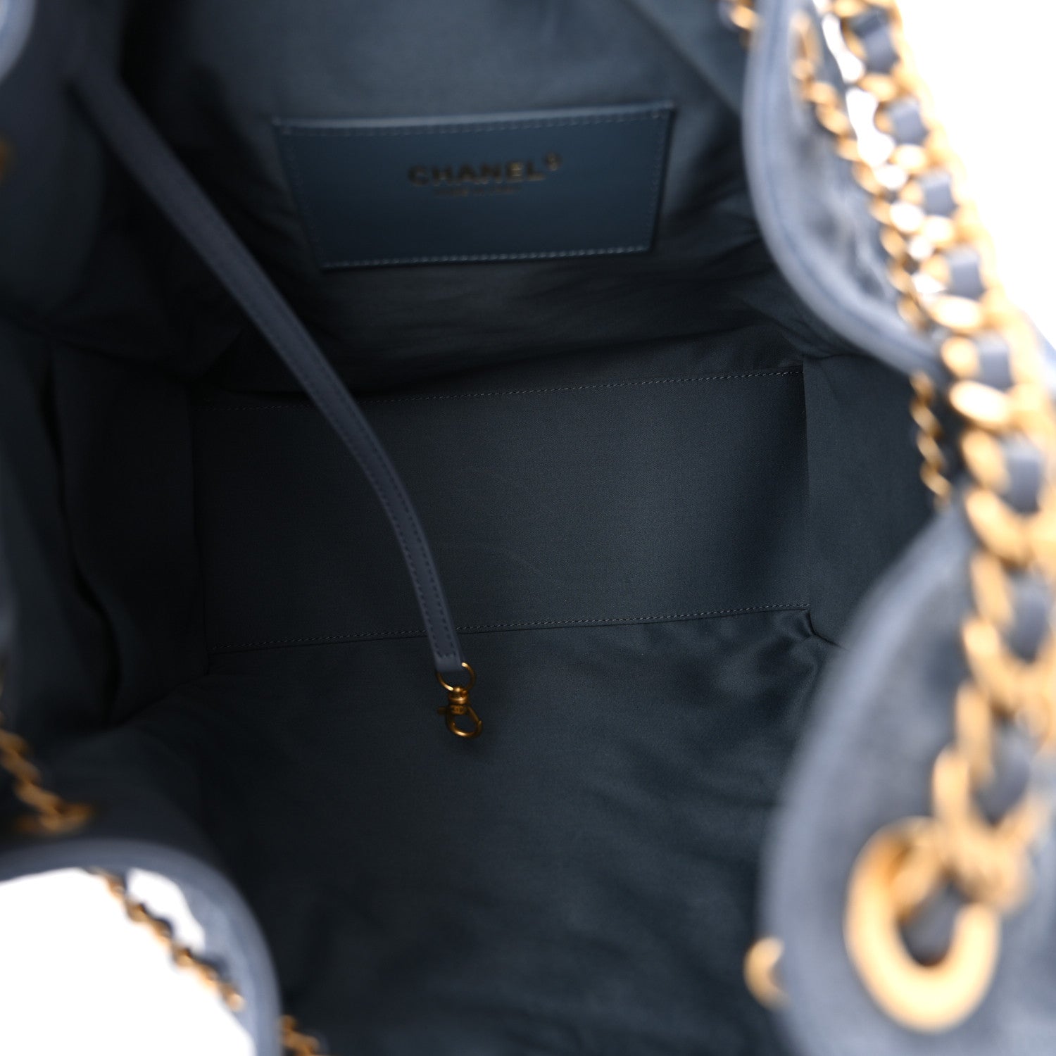Chanel Suede Quilted Medium Chanel 25 Handbag Blue 6 of 12