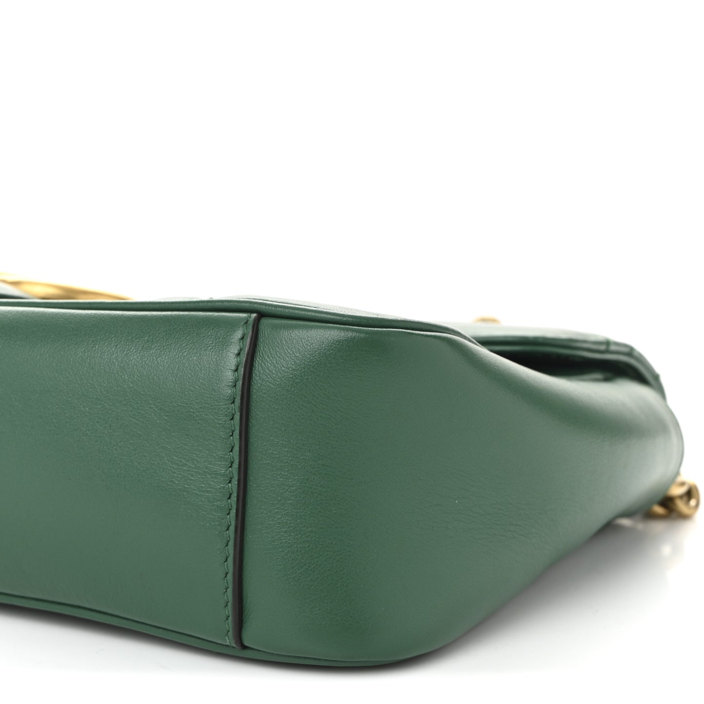 Calfskin Matelasse Small GG Marmont Shoulder Bag Emerald Green