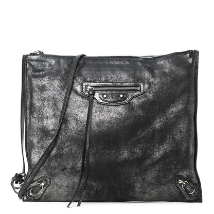 Balenciaga Metallic Calfskin Milkyway Ligne Papier Messenger Black 1 of 4