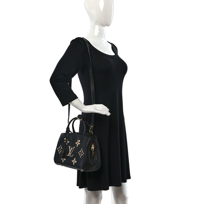 Louis Vuitton Empreinte Monogram Giant Montaigne BB Black Beige 2 of 8
