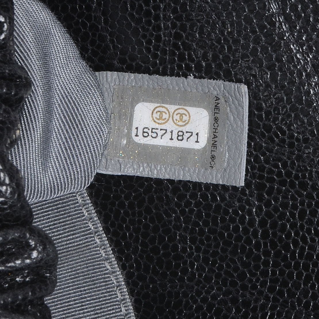 Chanel Glazed Caviar Quilted Small Elastic Flap Black 8 of 8