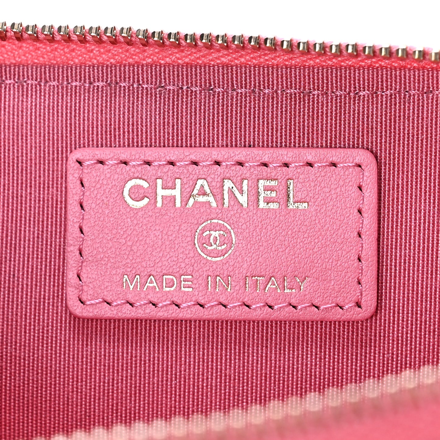 Caviar Camellia Embossed Key Holder Case Pink