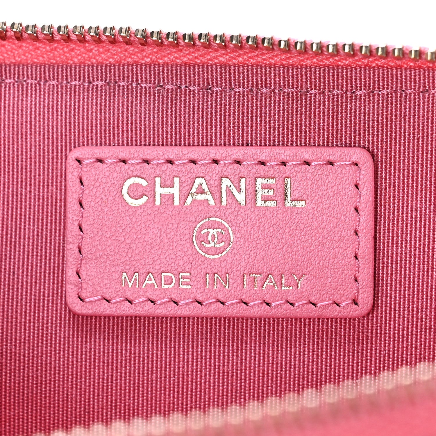 Chanel Caviar Camellia Embossed Key Holder Case Pink 5 of 9