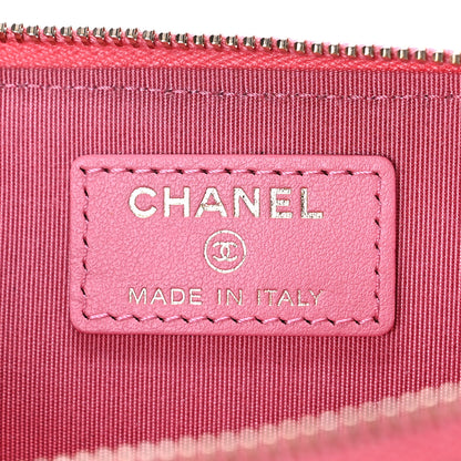 Chanel Caviar Camellia Embossed Key Holder Case Pink 5 of 9