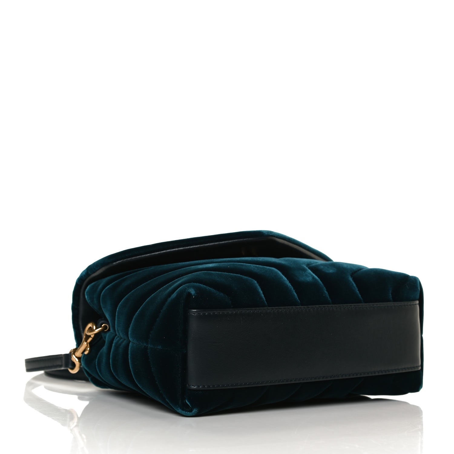 Saint Laurent Velvet Y Quilted Monogram Toy Loulou Crossbody Bag Dark Ottanio 7 of 31