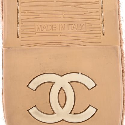 Chanel Patent CC Loafers Espadrille 38.5 Beige 7 of 9
