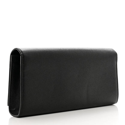 Saint Laurent Grain De Poudre Monogram Cassandre Clutch Black 3 of 10