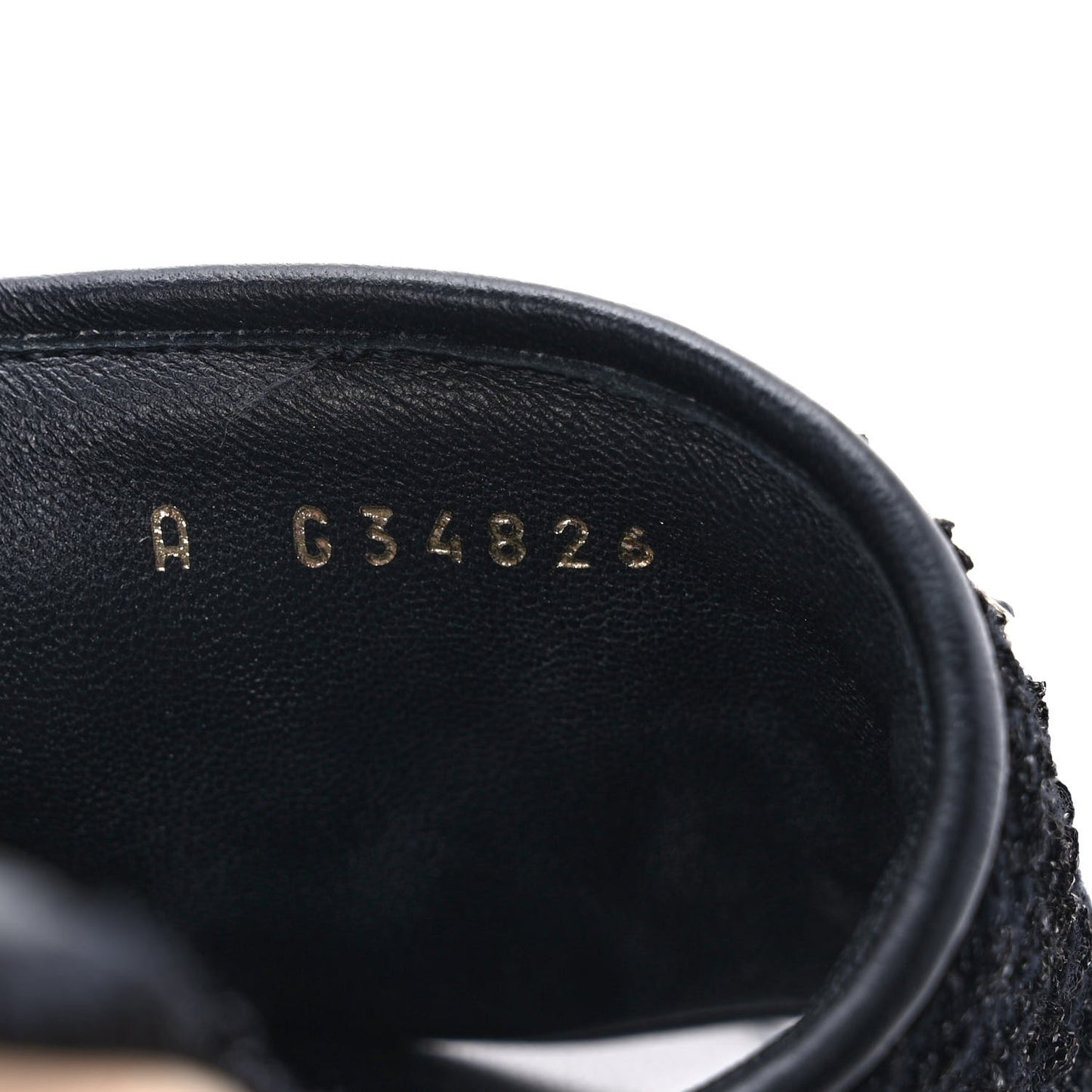 Tweed Cork CC Chain Mule Sandal 40 Black