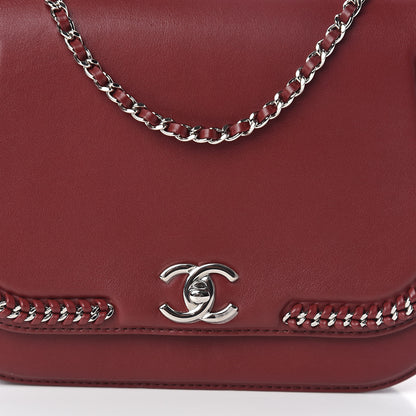 Chanel Calfskin Braided Medium Chic Flap Burgundy 8 of 10