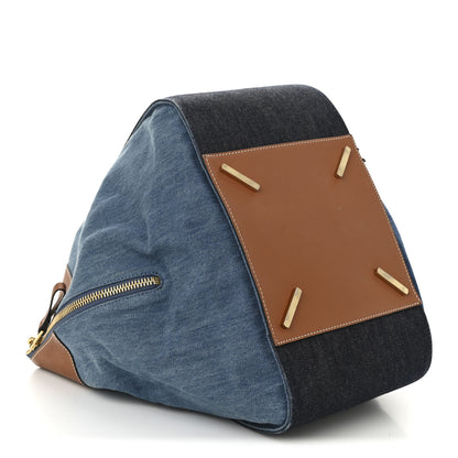 Loewe Calfskin Denim Medium Hammock Shoulder Bag  Tan 5 of 11