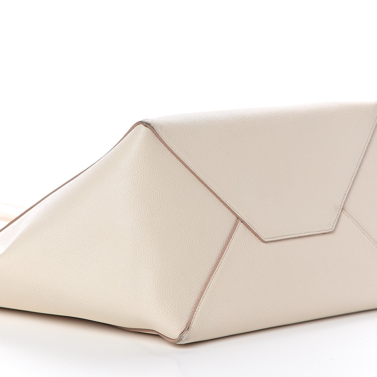 Celine Grained Calfskin Medium Horizontal Cabas Phantom White 7 of 13