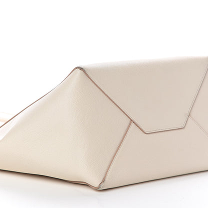 Celine Grained Calfskin Medium Horizontal Cabas Phantom White 7 of 13