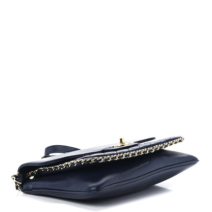 Chanel Lambskin Quilted Large CC Unchained Crossbody Navy 3 of 11