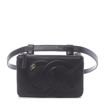 Chanel Lambskin CC Mania Waist Belt Bag Black 1 of 11